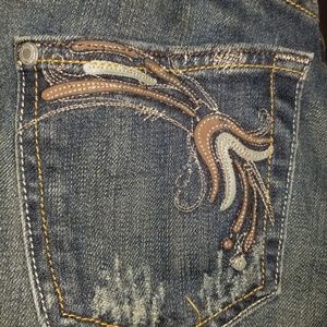 Distressed dirty wash 26x31 miss me jeans